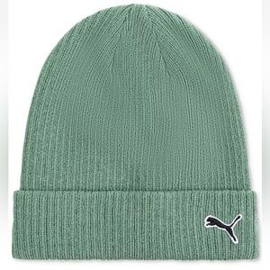 PUMA Fundamental Cuff Beanie Sage Green One Size NWT